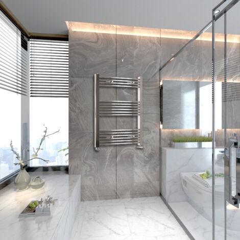Chrome Camber Bathroom Towel Radiators Modern Design 1000x600mm (1/4)