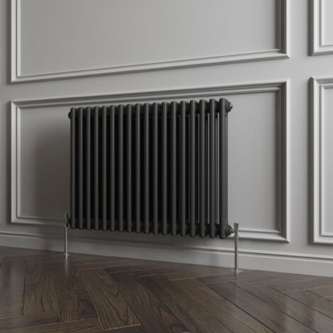 Biubiubath Traditional Cast Iron Style Radiator Horizontal 2 Column Black 600x830mm