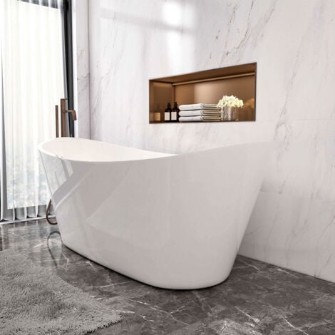 Biubiubath Modern Designer Bathroom Freestanding Double Ended Bath Bathtub 1700x720mm