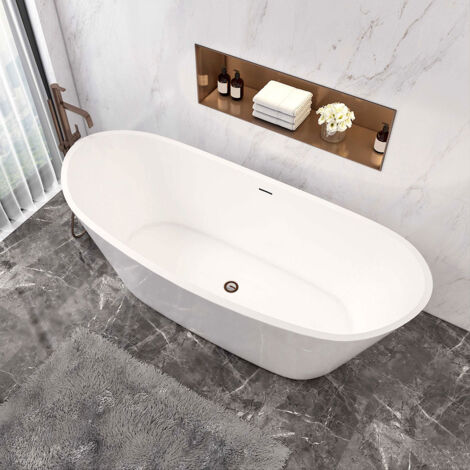 Biubiubath Modern Designer Bathroom Freestanding Double Ended Bath Bathtub 1700x720mm