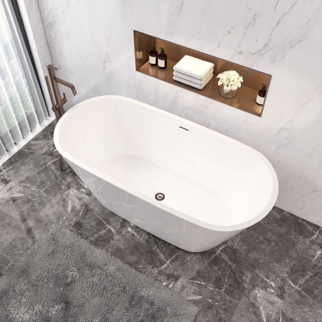 Biubiubath Modern Designer Bathroom Freestanding Double Ended Bath Bathtub 1500x700mm