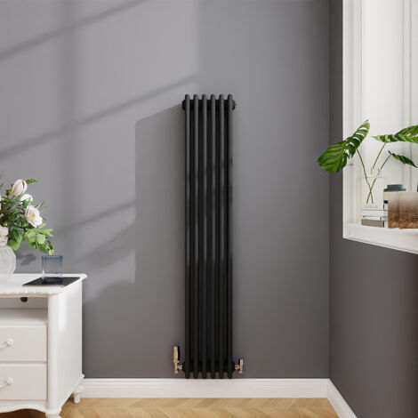 Biubiubath Traditional Cast Iron Style Radiator Vertical 4 Column Anthracite 1500x290mm