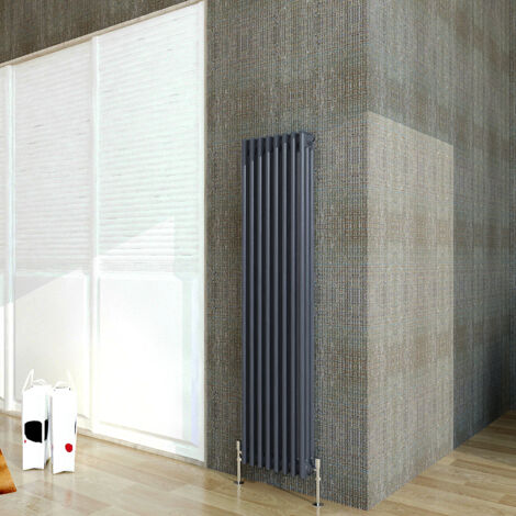 Biubiubath Traditional Cast Iron Radiator 1500x380mm 3 Column Anthracite (1/5)