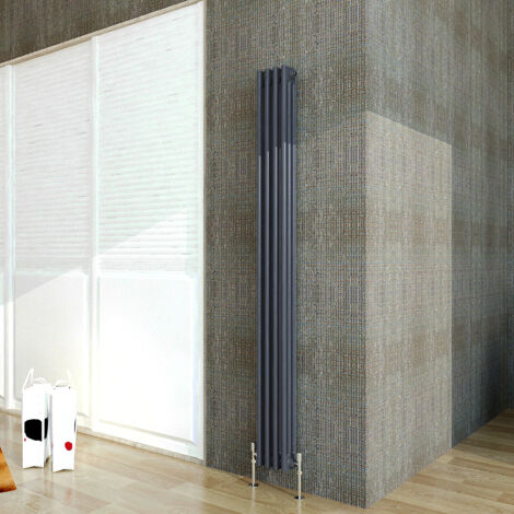Biubiubath Traditional Cast Iron Radiator 1800x200mm 3 Column Anthracite