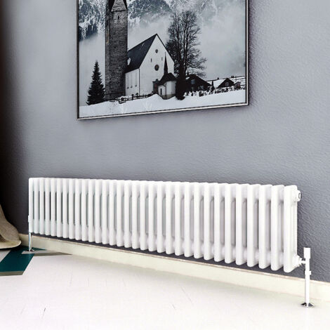 Biubiubath Traditional Cast Iron Radiator 300x1460mm 3 Column White