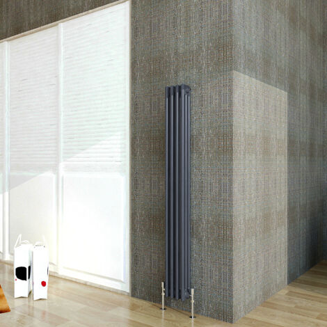 Biubiubath Traditional Cast Iron Radiator 1500x200mm 3 Column Anthracite