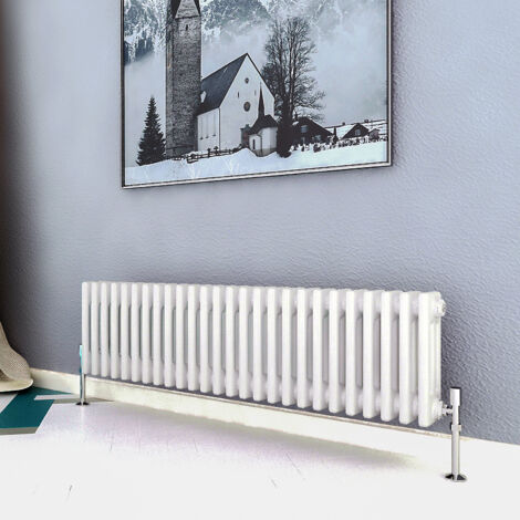 Biubiubath Traditional Cast Iron Radiator 300x1190mm 3 Column White (1/5)