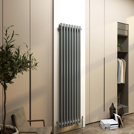 Biubiubath Traditional Cast Iron Radiator 1500x380mm 2 Column Anthracite