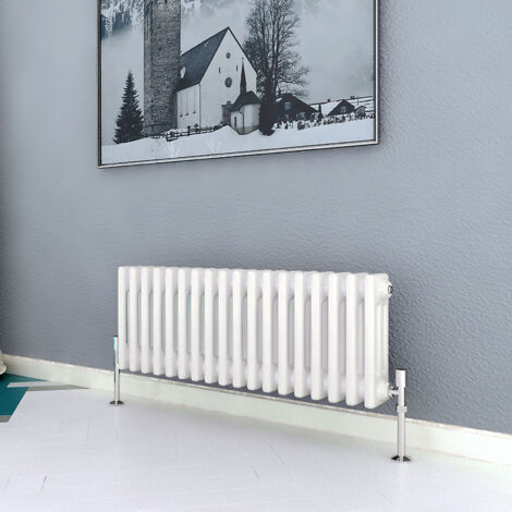 Biubiubath Traditional Cast Iron Radiator 300x830mm 3 Column White