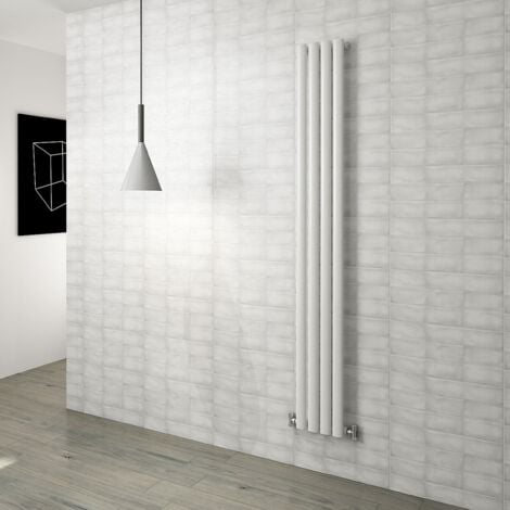 Oval Column Radiator 1800x236mmWhite Vertical Radiator Single Modern Central Heating Radiators