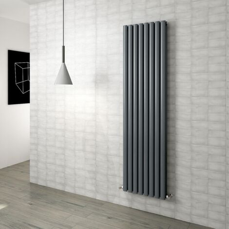 Oval Column Radiator 1800x472mm Anthracite Vertical Radiator Double Modern Central Heating Radiators