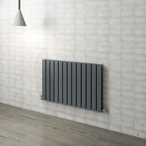Flat Panel Radiator 600x884mm Anthracite Double Horizontal Modern Central Heating Radiators