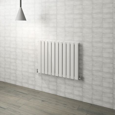 Flat Panel Radiator 600x748mm White Double Horizontal Modern Central Heating Radiators