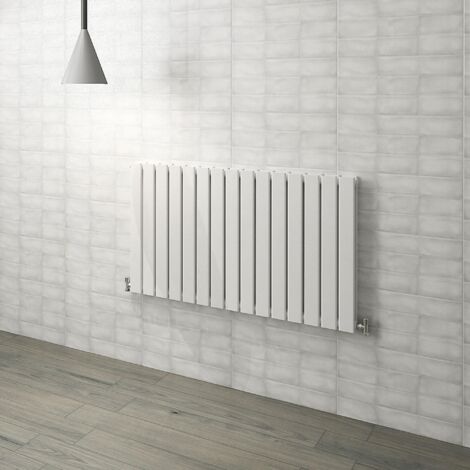 Flat Panel Radiator 600x1020mm White Double Horizontal Modern Central Heating Radiators