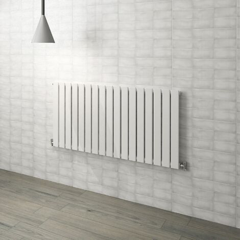 Flat Panel Radiator 600x1156mm White Single Horizontal Modern Central Heating Radiators
