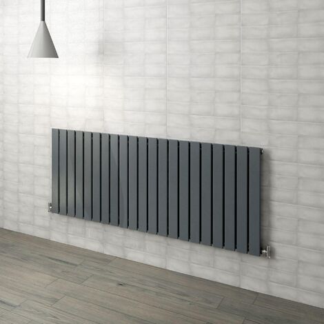 Flat Panel Radiator 600x1428mm Anthracite Single Horizontal Modern Central Heating Radiators