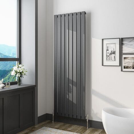 1600x544mm Vertical Tall Upright Central Radiators Single Anthracite Flat Panel Radiator