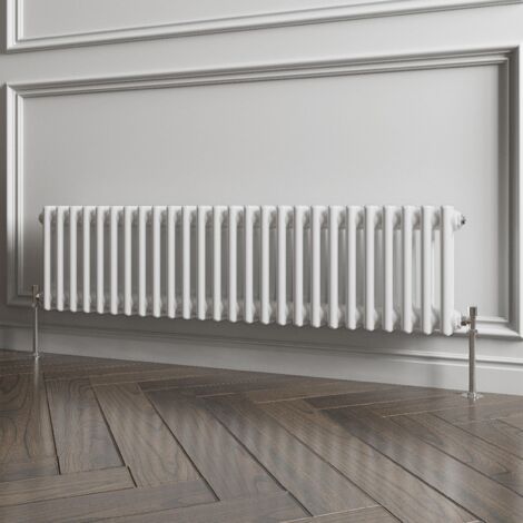 Biubiubath Traditional Cast Iron Style Radiator Horizontal 2 Column White 300x1190mm
