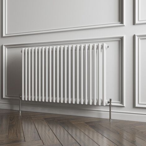 Biubiubath Traditional Cast Iron Style Radiator Horizontal 2 Column White 600x1010mm
