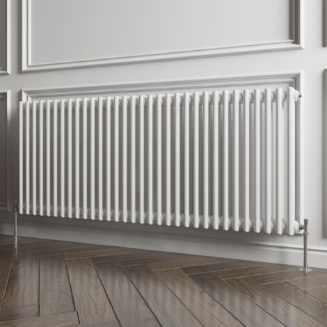 Biubiubath Traditional Cast Iron Style Radiator Horizontal 2 Column White 600x1460mm