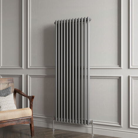 Biubiubath Traditional Cast Iron Style Radiator Vertical 2 Column Anthracite 1500x560mm (1/5)