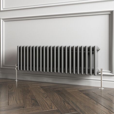 Biubiubath Traditional Cast Iron Style Radiator Horizontal 3 Column Anthracite 300x1010mm