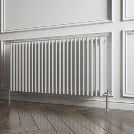 Biubiubath Traditional Cast Iron Style Radiator Horizontal 3 Column White 600x1190mm
