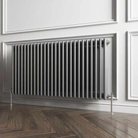 Biubiubath Traditional Cast Iron Style Radiator Horizontal 3 Column Anthracite 600x1190mm