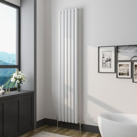Oval Column Radiator 1800x354mmWhite Vertical Radiator Single Modern Central Heating Radiators
