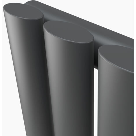 Oval Column Radiator 600x590mm Anthracite Horizontal Radiator Single Modern Central Heating Radiators