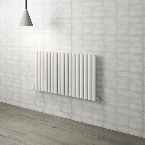Oval Column Radiator 600x1003mmWhite Horizontal Radiator Single Modern Central Heating Radiators (1/5)