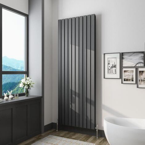 1800x680mm Vertical Tall Upright Central Radiators Double Anthracite Flat Panel Radiator