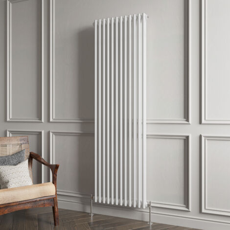 Biubiubath Traditional Cast Iron Style Radiator Vertical 2 Column White 1800x560mm