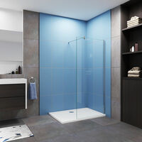 Biubiubath 800x1950mm Walk in Wet Room Shower Enclosure 10mm Easyclean Glass