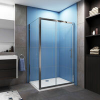 Biubiubath 1900H Bathroom Sliding Shower 1300mm Door with 900mm side panel