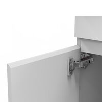 500mm White Floor Standing Bathroom Vanity Unit with Basin - 2 Doors