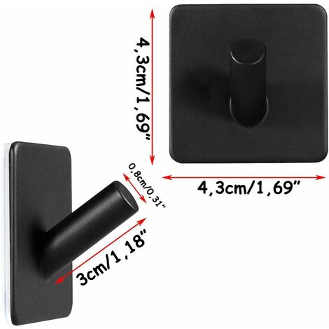 LJLink Wandhaken 2er-Set - Edelstahl Handtuchhalter Ohne Bohren, Selbstklebend Für Bad & Küche