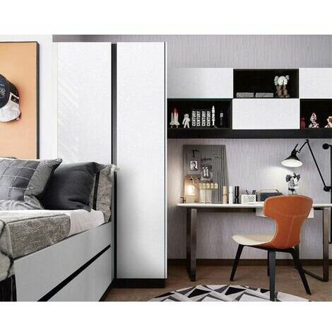 Möbel-Klebepapier, weiß, glänzend, 40 x 300 cm, Möbel-Aufkleber, Vinyl,  selbstklebend, für Schlafzimmer, Küche, Arbeitsplatten
