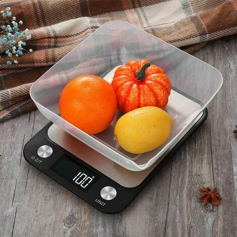 Digitale Küchenwaage Edelstahl 5 kg & 0,1 g Genauigkeit