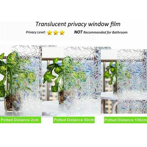 3D-Fensterfolie Regenbogeneffekt für Dekoration und Sichtschutz