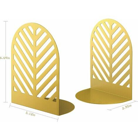 Hobbspring Buchstützen Metall - 2er Set Pilz-Design Mit Rutschfester Basis