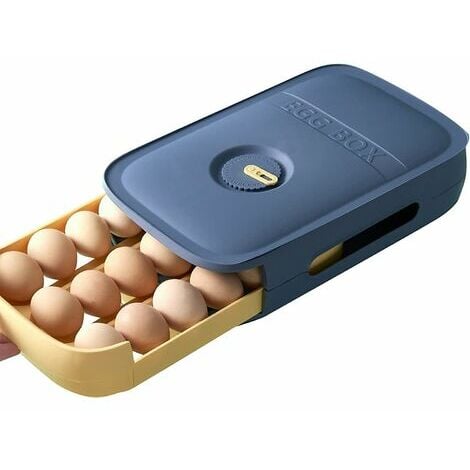AKKEE Eierkorb Schubladen Eierhalter für bis zu 18 Eier, (1-tlg