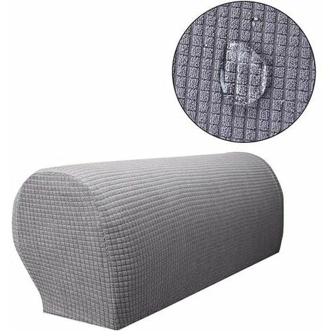 1 Paar abnehmbare elastische Armlehnenschoner Sofabezüge (grau)