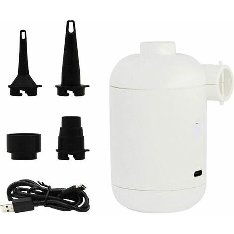 1 Stück Mini-Luftpumpe für Schlauchboote – elektrische tragbare  Luftmatratzenpumpe Wiederaufladbare Mini-USB-Luftpumpe, kabellose  Inflations- und