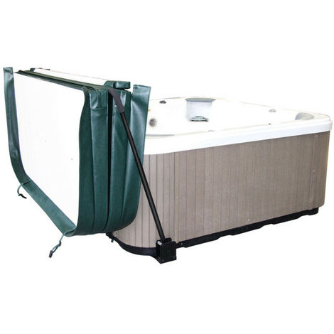 Lève couverture pour spa – Aluminium thermolaqué anti-corrosion – Adapté aux spas carrés et rectangulaires jusqu'à 243 cm – Installation sans perçage