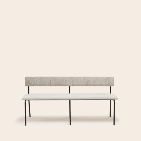 Banc 160x51xH79 cm MADURA - Ivoire et taupe - YSABEAU (1/5)