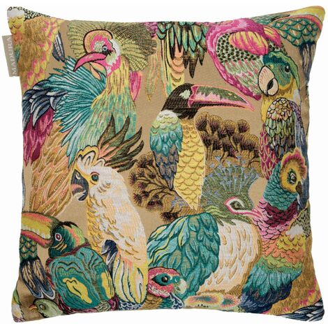 Housse de coussin 40x40 cm MADURA - Macao - JUNGLE BIRDS (1/5)