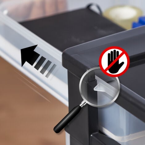 Cassettiera Plastica 10 Cassetti Con Ruote Iris Ohyama - Organizzatore Per Camera, Bagno, Ufficio | Senza BPA