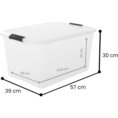 Scatola Portaoggetti In Plastica Trasparente A 2 Ripiani Con Coperchio, Impilabile, 35x26.5x18.9 Cm - Organizer Per Bricolage, Cancelleria, Giocattoli, Fai Da Te