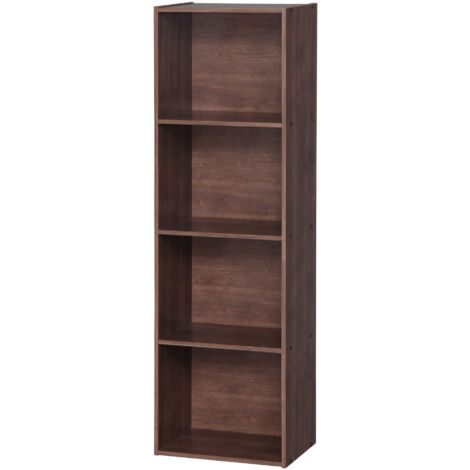 Iris Ohyama, Armadietto, Libreria, Armadietto con 4 Ripiani, Grande CapacitÃ , Multifunzionale, Solido, Ufficio, Camera da Letto, Soggiorno - Office Basic Rack CX-4FN - Marrone